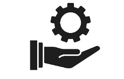 Illustration of a hand holding a gear